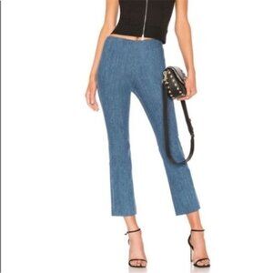 Rag & Bone Hina Denim flare Pants Blue Clean Ambra Bare Back 10